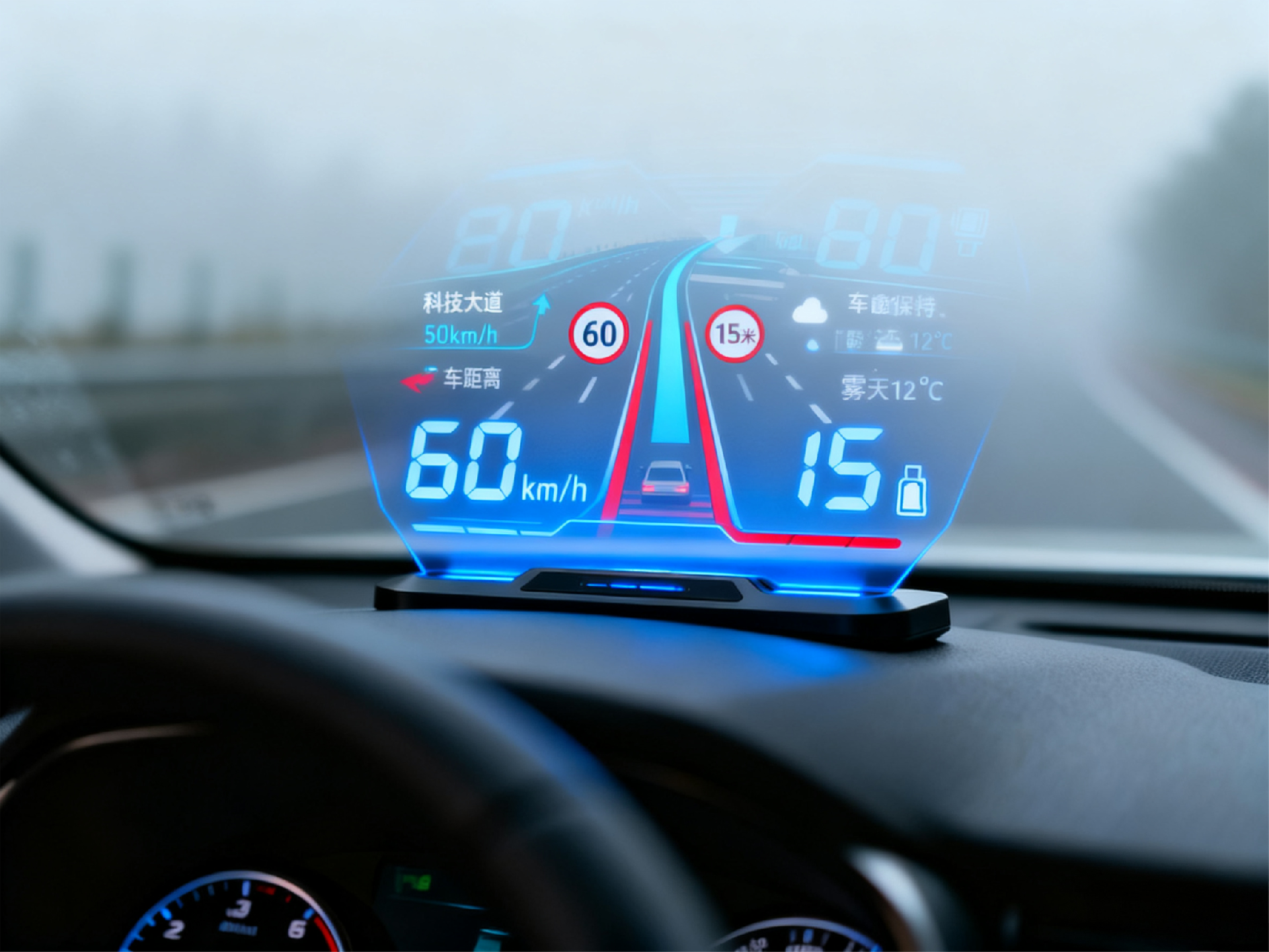 长效超亲水防雾HUD(抬头显示)解决方案